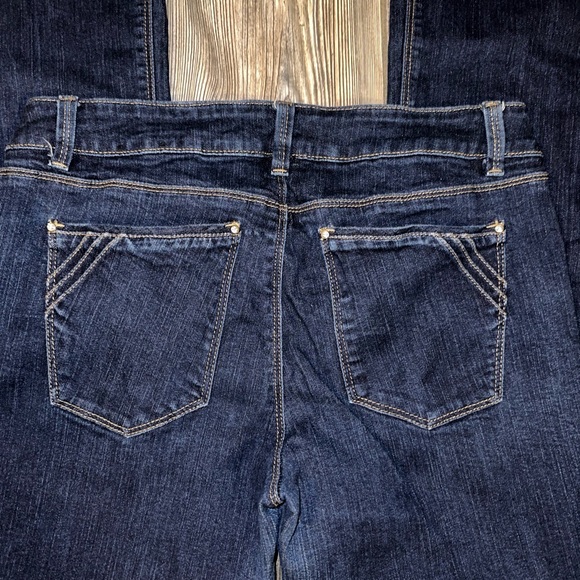 White House Black Market Dark Wash Skinny Flare Jean - Picture 12 of 16